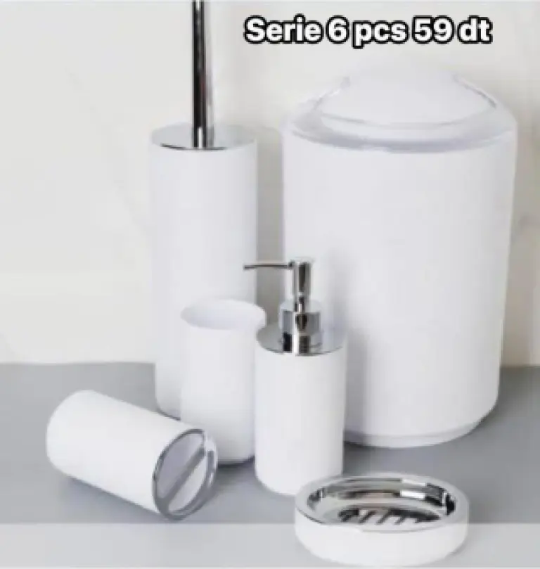 Ensemble d'accessoires de salle de bain CERBIOR 6 PCS blanc