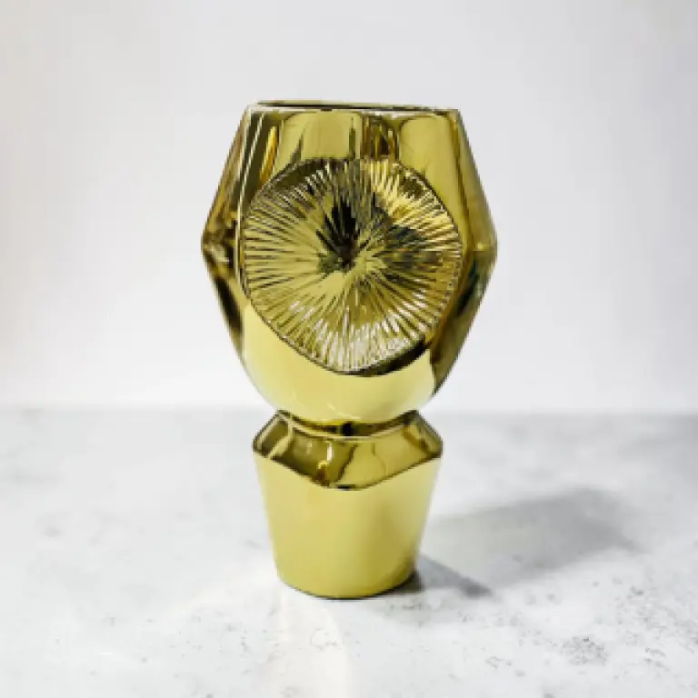 Grand vase doré en céramique GM