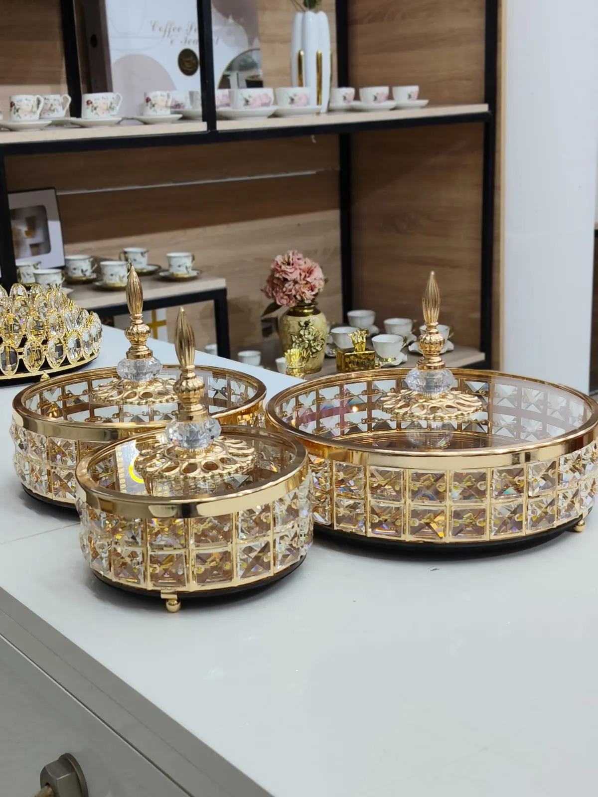 Série Bonbonières en Cristal Luxe – Collection Prestige Art de Table