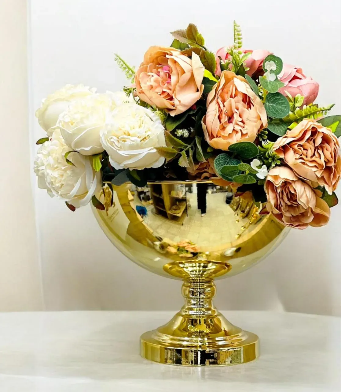 Vase Bol Coupe Dorée Grand Modèle