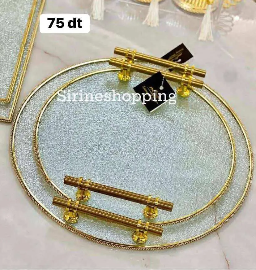 Série 2 Plateaux Ronds Décoratifs – Art de Table Élégance Circulaire