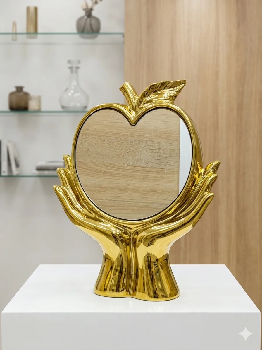 Miroir Décoratif Forme Pomme Décoration  | Tunisie