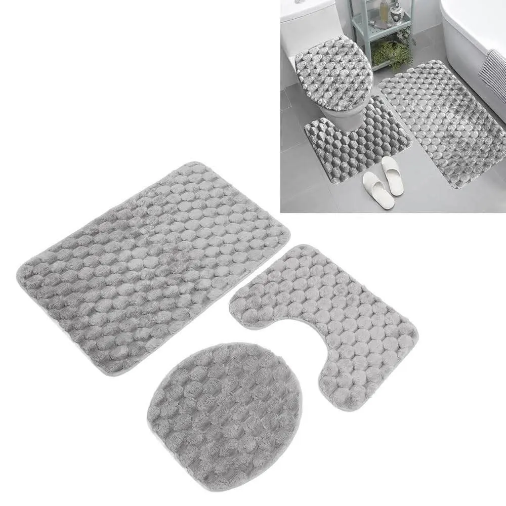 Ensemble 3 Tapis Salle de Bain Doux & Antidérapants – Collection Premium - image 2