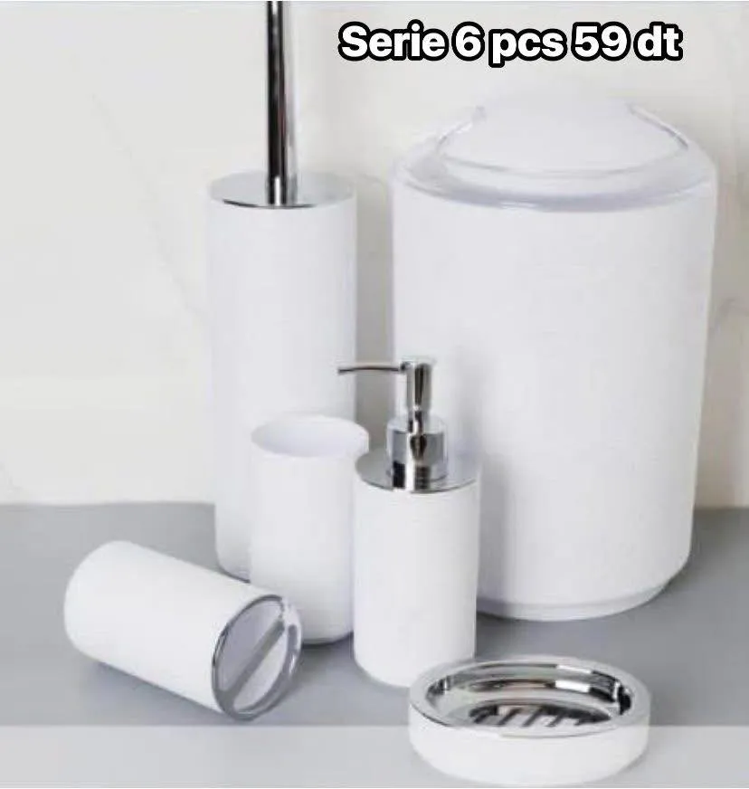 Ensemble d'accessoires de salle de bain CERBIOR 6 PCS blanc - image 2