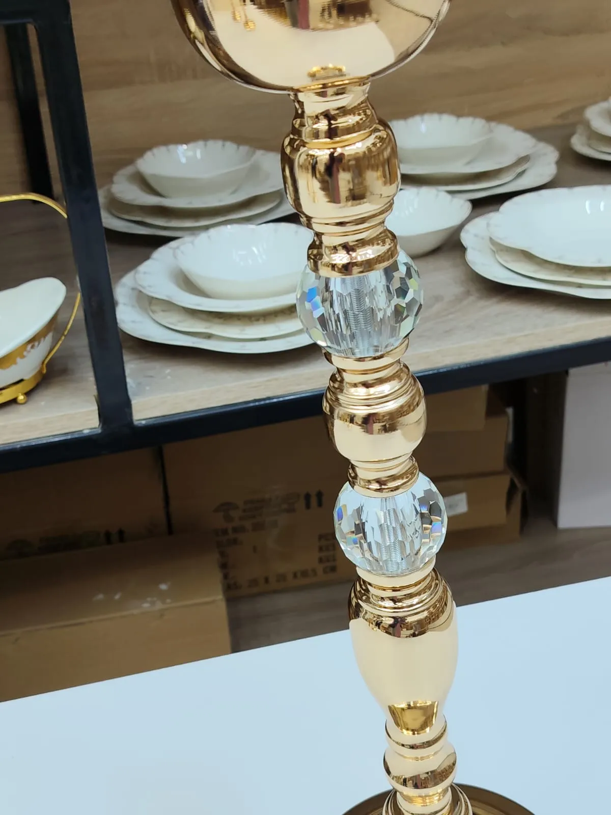 Vase Trompette Doré Grand Format 75 cm - image 2